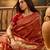 vibrant red banarasi art silk saree with premium weaving art 