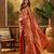 vibrant red banarasi art silk saree with premium weaving art 