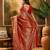 vibrant red banarasi art silk saree with premium weaving art 