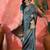 petrol blue banarasi art silk saree with exclusive weaving craft 