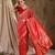 festive red banarasi art silk saree with ornate weaving work 