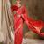 festive red banarasi art silk saree with ornate weaving work 
