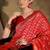 festive red banarasi art silk saree with ornate weaving work 