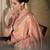 peach banarasi art silk saree with delicate weaving details 