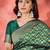 green banarasi art silk saree with elegant weaving motifs 