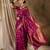 magenta banarasi art silk saree with eye-catching weaving design 