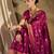 magenta banarasi art silk saree with eye-catching weaving design 