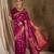 magenta banarasi art silk saree with eye-catching weaving design 