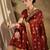 maroon banarasi art silk saree with regal weaving highlights 