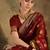 maroon banarasi art silk saree with regal weaving highlights 