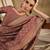 peach banarasi art silk saree with minimalist weaving elegance 