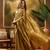 beige banarasi art silk saree with unique weaving pattern 