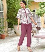 Embroidered Pure Cotton Shirt With Trousers Co-ords