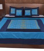 Polysilk Rajwada Mirror work Bed Cover Set