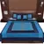 Polysilk Rajwada Mirror work Bed Cover Set
