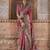 Rust printed silk festival classic saree