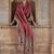 Rust printed silk festival classic saree