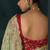 Sea green embroidered silk blend contemporary saree for engagement