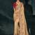 Beige embroidered silk blend contemporary saree for engagement