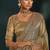 Grey embroidered silk blend contemporary saree for engagement