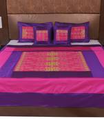 Polysilk Rajwada Mirror work Bed Cover Set
