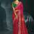 Rani pink embroidered silk blend contemporary saree for engagement