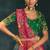 Rani pink embroidered silk blend contemporary saree for engagement