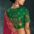 Rani pink embroidered silk blend contemporary saree for engagement