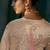 Light peach embroidered silk blend contemporary saree for engagement
