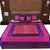 Polysilk Rajwada Mirror work Bed Cover Set