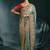 Grey crepe beautifull border saree with cutdana moti zarkan work
