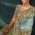 Beige embroidered silk blend contemporary saree for engagement