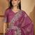 dusty rose chocolate art silk embroidered saree with belt sequence work festive & party wear saree