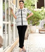 Embroidered Pure Cotton Shirt With Trousers Co-ords