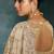 Cream embroidered silk blend contemporary saree for engagement