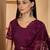 Wine purple heavy net embroidered saree with belt diamond embellished designer festive party saree
