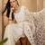 White heavy net embroidered saree with belt diamond embellished designer wedding & party saree