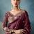 Wine tissue embroidered sequins and zari work saree
