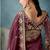 Wine tissue embroidered sequins and zari work saree
