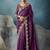 Purple tissue embroidered sequins and zari work saree