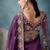 Purple tissue embroidered sequins and zari work saree