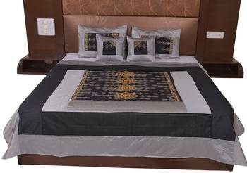 Polysilk Rajwada Mirror work Bed Cover Set 1