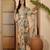 Beige floral digital print linen zari saree with belt zari border lightweight festive saree