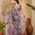 Trendy linen silver zari multi-color abstract digital print saree with belt party wear saree