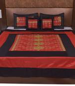 Polysilk Rajwada Mirror work Bed Cover Set