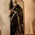 Black georgette embroidered saree with belt kashmiri thread work festive wear designer saree