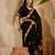 Black georgette embroidered saree with belt kashmiri thread work festive wear designer saree