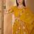 Mustard yellow georgette embroidered saree with belt kashmiri thread work festive wear saree