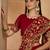 Maroon georgette embroidered saree with belt heavy kashmiri thread work festive wear saree