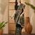 Dark green georgette embroidered saree with belt heavy kashmiri thread work festive saree